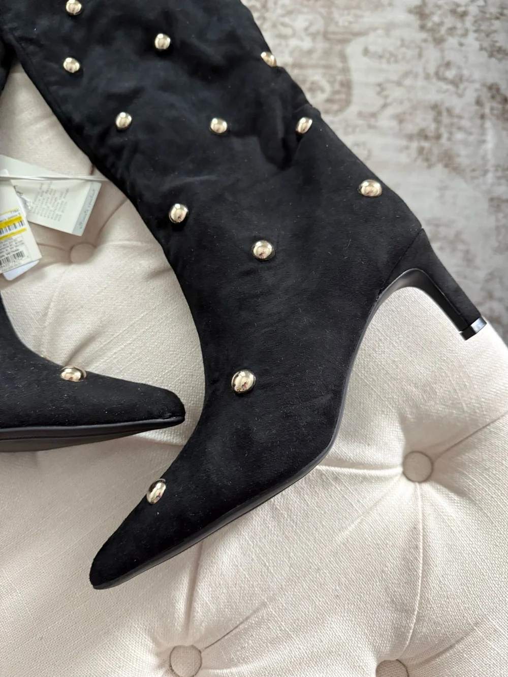 NEW a new day Black Over-the-Knee Studded Boots Size 9